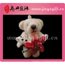 Promoción Cute Red Flower Mini Bear Toys